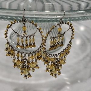 Yellow Boho Style Dangling earrings